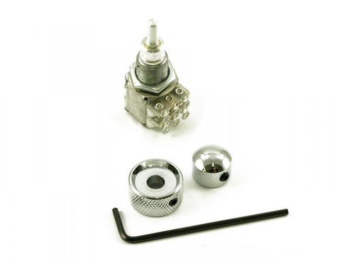 Hovedbilde Potmeter dobbelt 500K Noble - krom