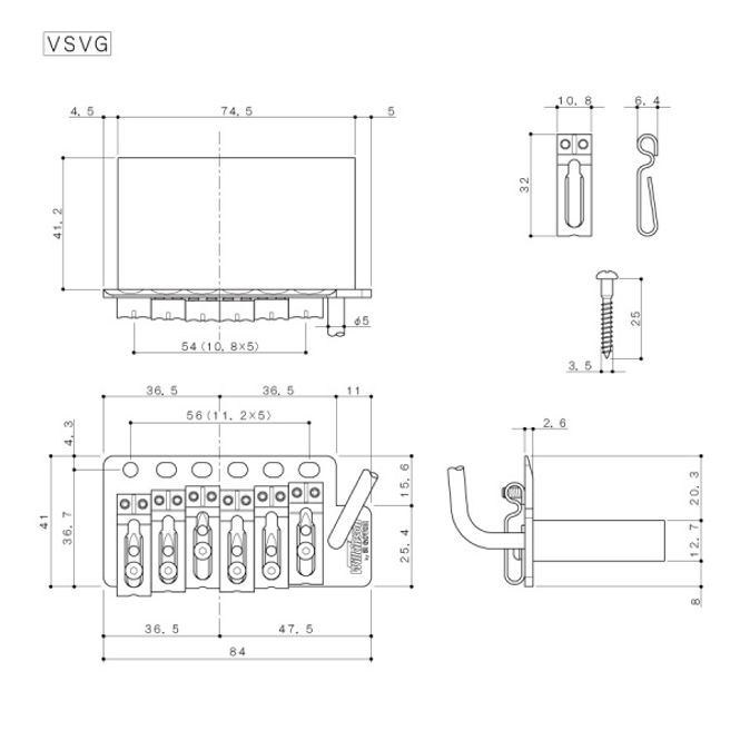 Hovedbilde Wilkinson VSVG tremolo - gull
