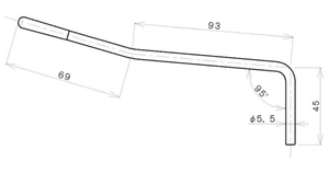 Hovedbilde Arm push in 5.5mm - svart