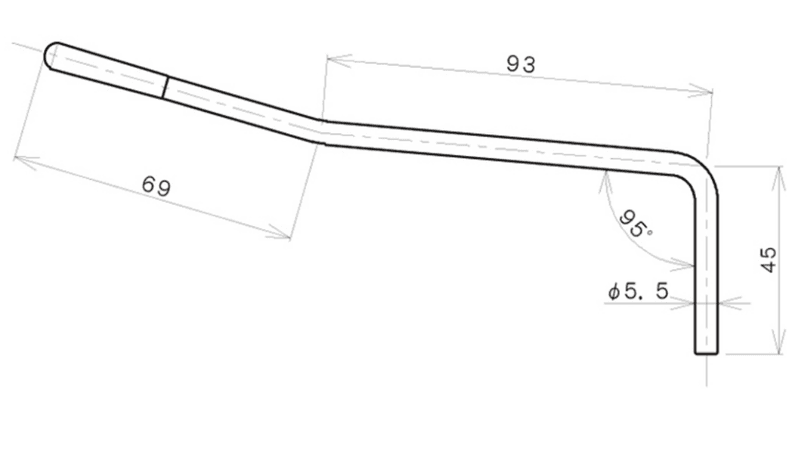 Arm push in 5.5mm - svart